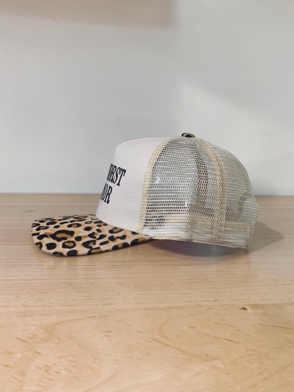 Zenana "On My Worst Behavior" Leopard / Cheetah Print Snapback Trucker Hat NWOT - Picture 4 of 13